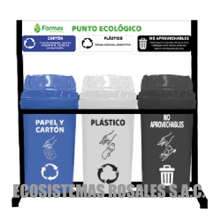 PUNTO ECOL脫GICO X 3 TACHOS ECO DE 75 L PUNTO ECOL脫GICO X 3 TACHOS ECO DE 75 L